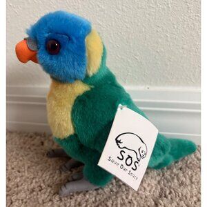 SOS Save Our Space Lorikeet Bird Plush San Diego Zoo Exclusive 7" New With Tags